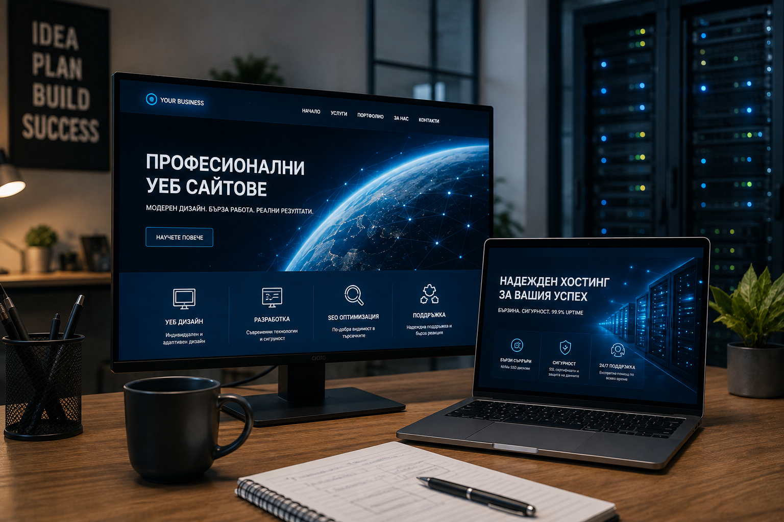 Уеб сайтове и хостинг Недуер